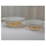 Set of 2 Orange Amish Butterprint Cinderella