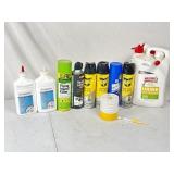 Raid, Wasp Killer, Insecticides. Urine Destroyer.