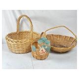 Three Decorative Baskets.