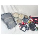 Cat Step, Water Bowls, Leads, Bowls, & Brushes.