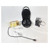 Waffle Maker, Hand Mixer, Coffee Grinder