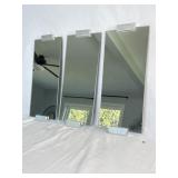 Ikea 3 Mirror Wall Set 18.5" Tall x 8" Across