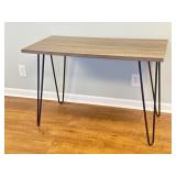 Driftwood Grain Finish Console Table W/BlackMetal