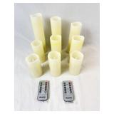 9 Flameless Candles In Original Box