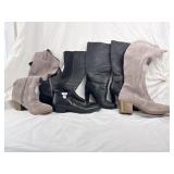 3 Pairs of Womenï¿½s Dress Boots Size 8M & 6M