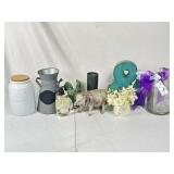 Home & Garden Decor, Pig, Rooster, Jugs, Etc