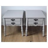 Pair of Solid Wood End Tables