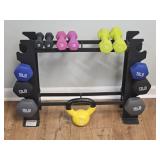 Dumbbell and Kettlebell with Storage Rack