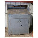 Industrial Cabinet Shop Desk w/ Pigeonholes