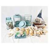 Sea Shells, Tea Light Lanterns, Ship Figure