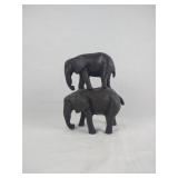Heavy Cast Metal Elephants