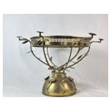 Hollywood Regency Brass Lily Pad Side Table