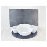 Food Network Triple Appetizer Dish, Slate S