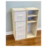 White Pressboard File Cabinet & Shelving Unit