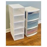 Plastic Storage Drawer Units.
