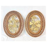 Pair of Vintage Syroco Butterfly Wall Art
