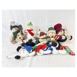 Stuffed Snowmen Decor