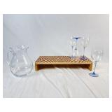 Pitcher, Wine Glasses, & Tray