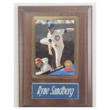 1993 Leaf #224 Ryne Sandberg Card On Plaque.
