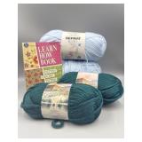 Acrylic Yarn With Crocheting Book