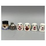 6 Clown Thimbles