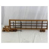 Wooden Truck Car Display, (Missing Wheel)