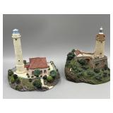 Pair of Danbury Mint Lighthouses: