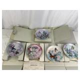 5 W.S. George Fine China Butterfly Plates:
