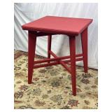 Red Side Table/End Table. 21x22In by 26In Tall.