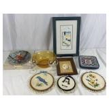 Cross Stitch/Framed Pictures, & Decorative Dishes