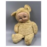 Vtg Teddy Bear w/ Rubber Face