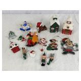 VTG Christmas Tree Ornaments, & Candles.