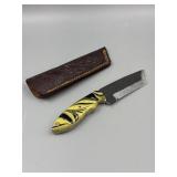 Fixed Blade & Sheath W/File Made Blade.