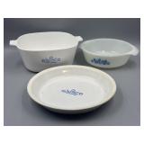 Corning Ware & Fire King Blue Corn Flower Baking