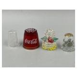 Collectible Coca-Cola & Other Glass Thimbles