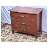 Press Board Three Drawer Chest of Drawers.