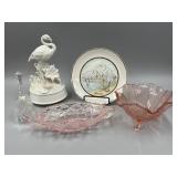 Pink Depression Glass, Musical Porcelain