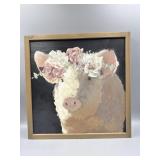 Framed Pig Print 15in x15in