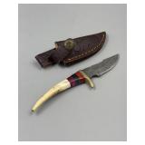 Custom Handmade Damascus Steel Knife Fixed Blade