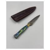 Forged Damascus Steel Double Edge Dagger/Knife