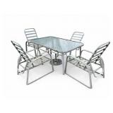 Patio Table With Four Adjustable Back Chairs.