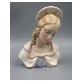 Vtg Italian Porcelain Virgin Mary Bust