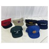 6 Vtg Trucker Hats