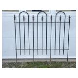 Decorative Iron Garden Fence. 45In L, 46In Tall.