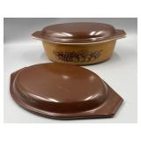 Pyrex Old Orchard Casserole Dish w/ 2 Matching