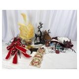 Christmas Items: Faux Tree, Stained Glass Angel
