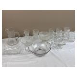 Crystal & Pressed Glass Serving Dishes, Glasses,