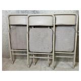 3 Metal COSCO Folding Chairs