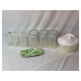 Dry Goods Containers, & Lettuce Spinner.