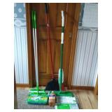 Swiffers, Libman Spray Mop, and Broom